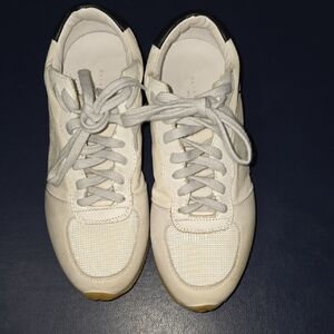 Oliver Cabell Cream and White Sneakers
